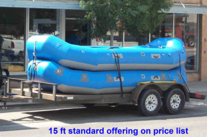Our standard 15 ft long self bailing raft