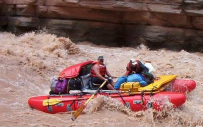 Standard El Tigre 28 in tubes, 12.5 waterline in Upset Rapid- Grand Canyon