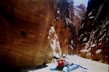 Running the slot canyons of the Muddy Creek in a Pack Cat