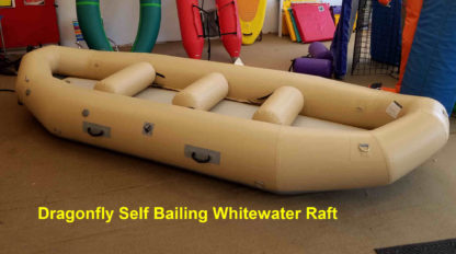 Dragonfly self bailing whitewater raft