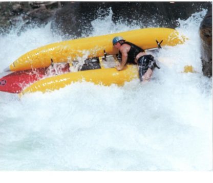 Bo Wallace has a scary ride through Pillow Rock Rapid on a Cutthroat 1 - Upper Gauley River West Virginia