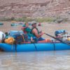 Super Cuththroat 2 with loads of gear and special cargo- low water San Juan River, Utah
